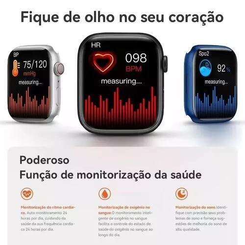 Smartwatch LaxasFit Mini 10 41mm 8 Pulseira Serie 10 Lançamento - Imagem 2