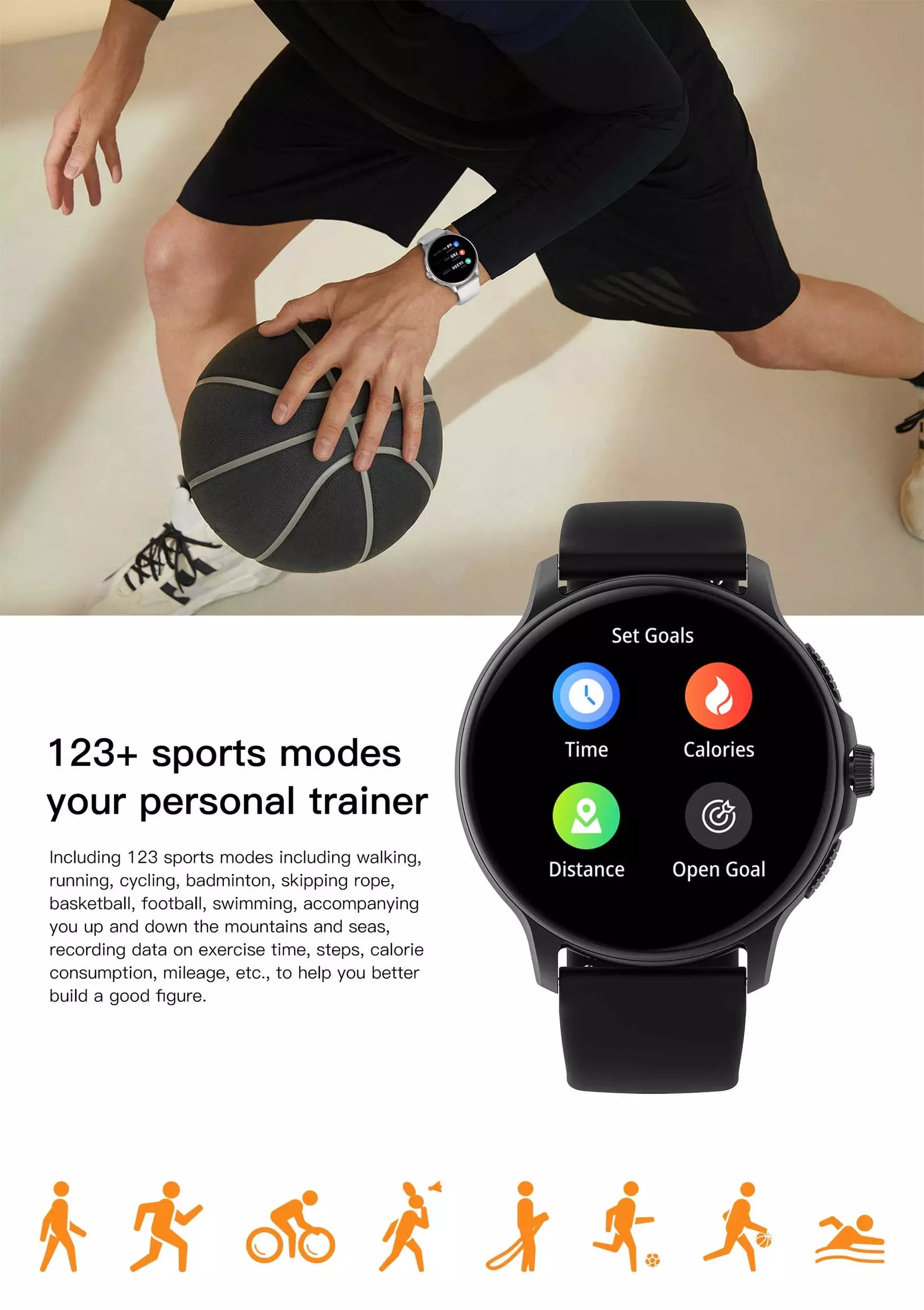 Smartwatch Peje ZW08 A Prova D'água Amoled Pulseira Extra - Imagem 7