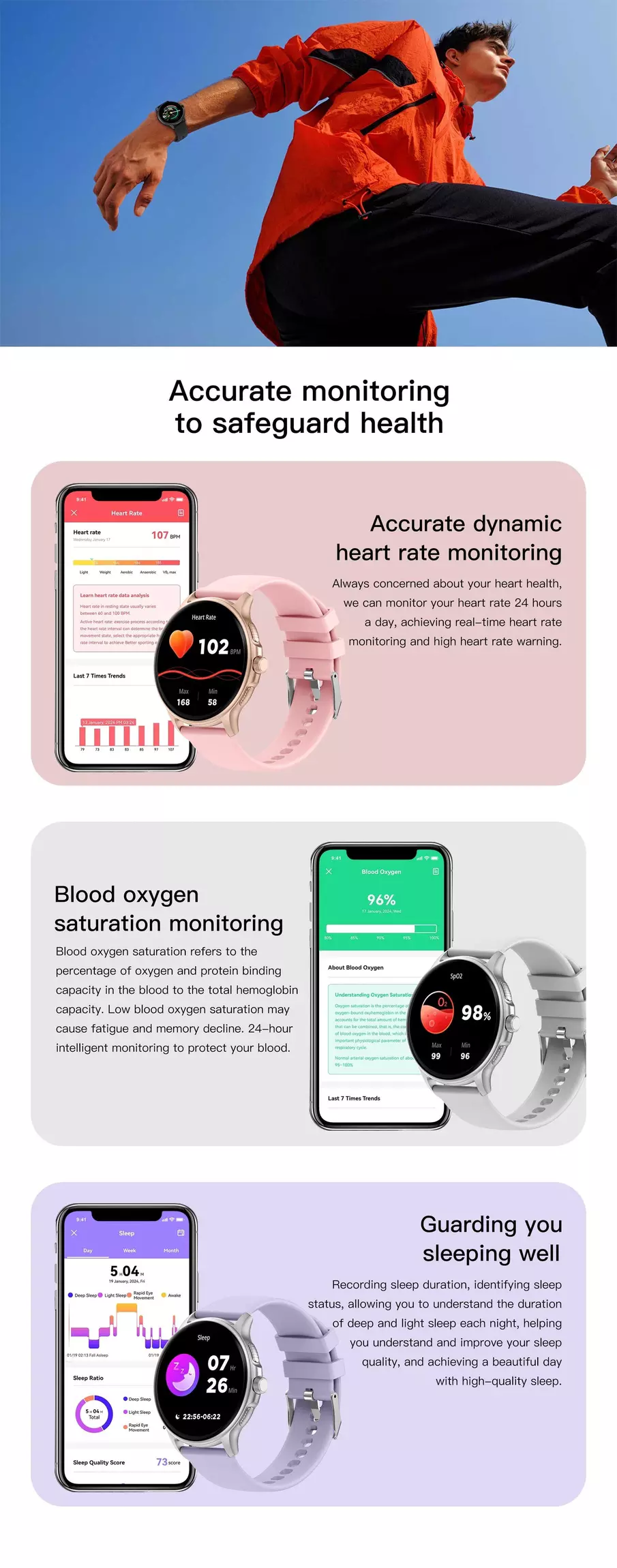 Smartwatch Peje ZW08 A Prova D'água Amoled Pulseira Extra - Imagem 8